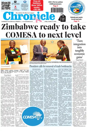 Cover of Chronicle (Zimbabwe)
