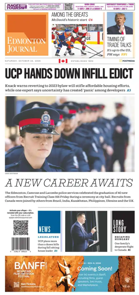 Cover of Edmonton Journal