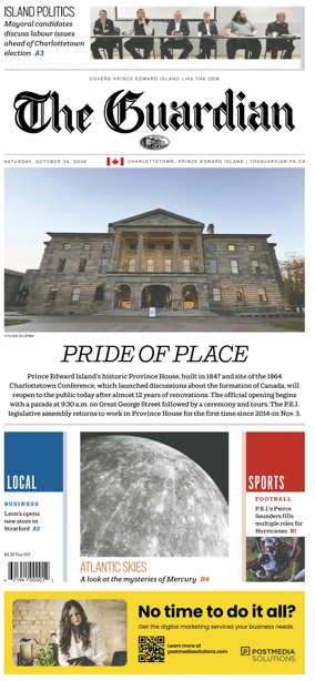 Cover of The Guardian (Charlottetown)