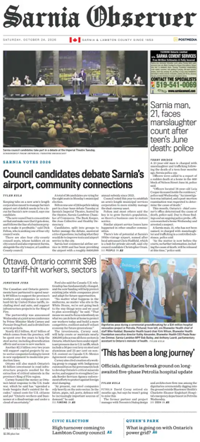 Cover of The Observer (Sarnia)