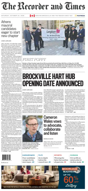 Cover of The Recorder & Times (Brockville)