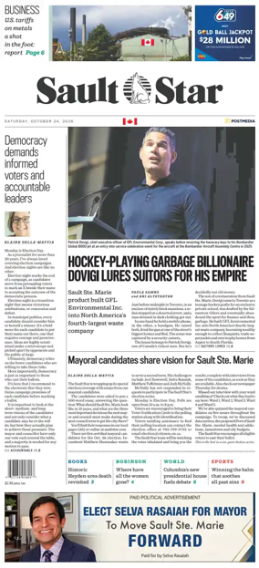 Cover of The Sault Star