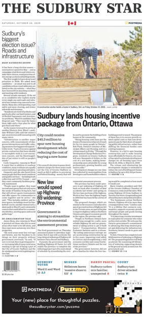 Cover of The Sudbury Star