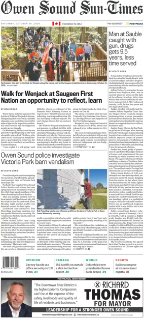 Cover of The Sun Times (Owen Sound)