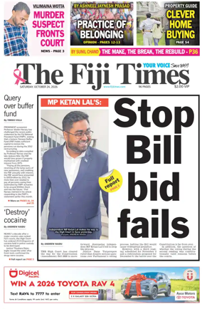 Cover of The Fiji Times