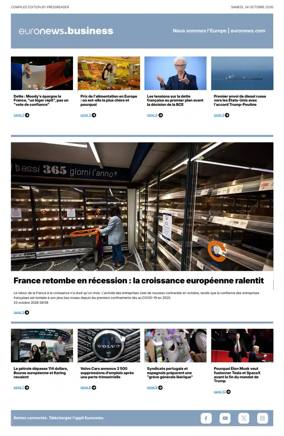 Cover of Euronews Business (French)
