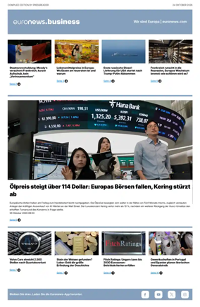 Cover of Euronews Business (German)
