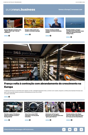 Cover of Euronews Business (Portuguese)
