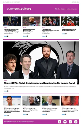 Cover of Euronews Culture and Sport (German)