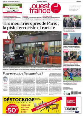 Cover of Ouest France (Lorient)