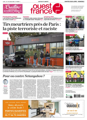 Cover of Ouest France (Nantes / Sud-Loire / Vignoble)