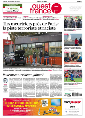 Cover of Ouest France (Pontivy)