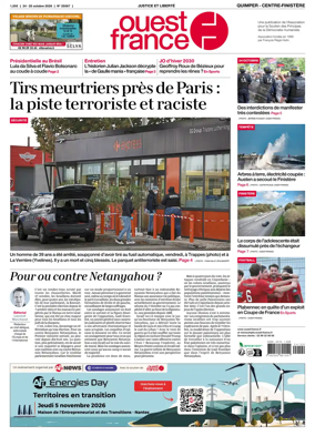 Cover of Ouest-France (Quimper Centre-Finistere)