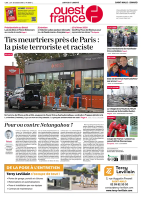 Cover of Ouest France (Saint-Malo)