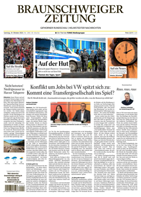 Cover of Braunschweiger Zeitung (Helmstedter Nachrichten)