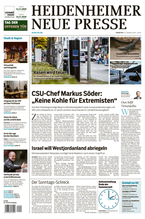 Cover of Heidenheimer Neue Presse