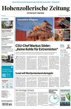 Cover of Hohenzollerische Zeitung