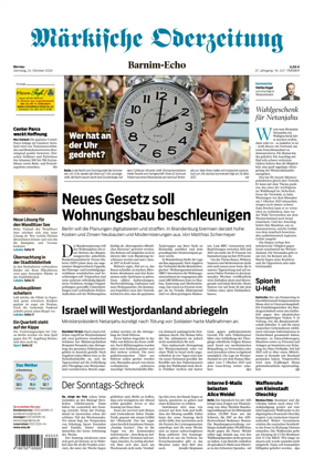 Cover of Markische Oderzeitung Bernau