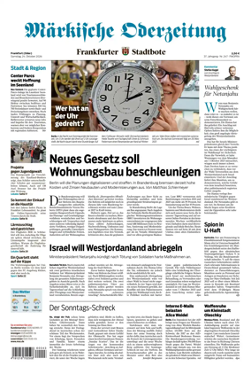 Cover of Markische Oderzeitung Frankfurt (Oder)