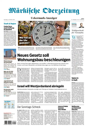Cover of Markische Oderzeitung Uckermarkanzeiger