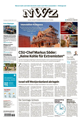 Cover of NWZ – Neue Wurttembergische Zeitung
