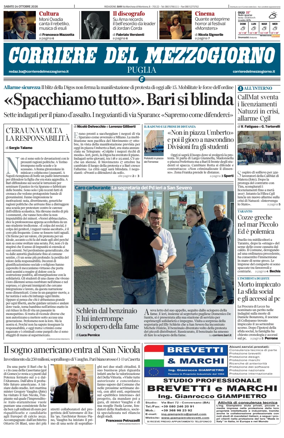 Cover of Corriere del Mezzogiorno (Puglia)