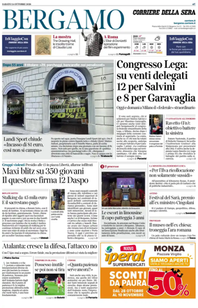 Cover of Corriere della Sera (Bergamo)