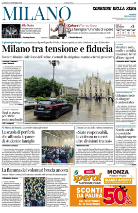 Cover of Corriere della Sera (Milano)