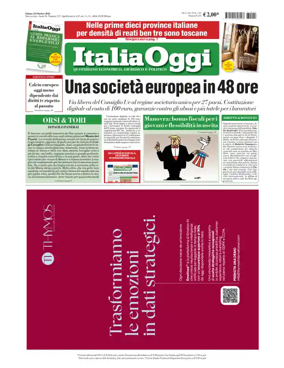 Cover of ItaliaOggi