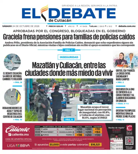 Cover of El Debate de Culiacan