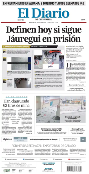 Cover of El Diario de Chihuahua