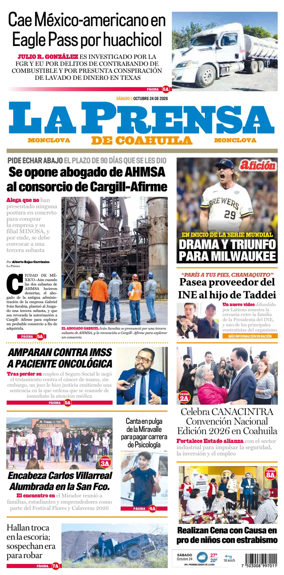 Cover of La Prensa de Coahuila