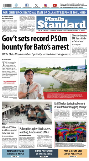 Cover of Manila Standard