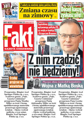 Cover of Fakt Gazeta Codzienna (Saturday)