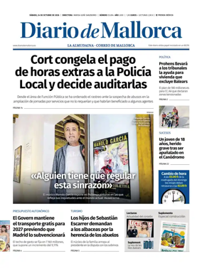 Cover of Diario de Mallorca