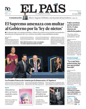 Cover of EL PAIS Valencia