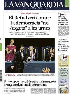 Cover of La Vanguardia (Catalonia - 1st edition)