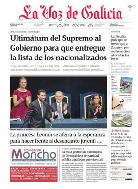 Cover of La Voz de Galicia (Arousa)