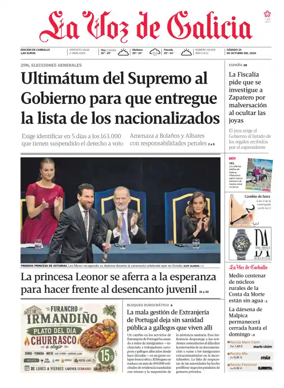 Cover of La Voz de Galicia (Carballo)