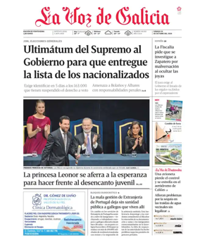 Cover of La Voz de Galicia (Pontevedra)