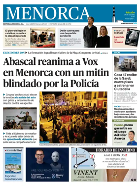 Cover of Menorca Diario Insular