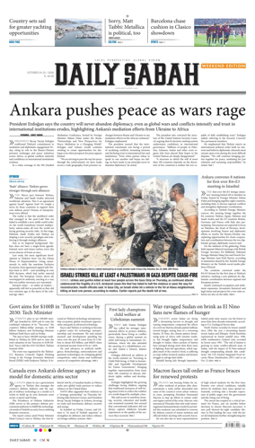 Cover of Daily Sabah (Turkey)