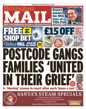 Cover of Birmingham Mail