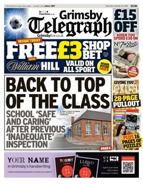 Cover of Grimsby Telegraph