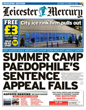Cover of Leicester Mercury
