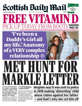 Cover of Scottish Daily Mail