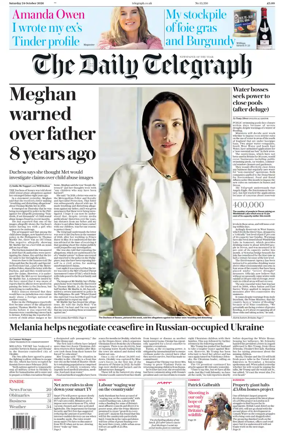 Cover of The Daily Telegraph - Saturday