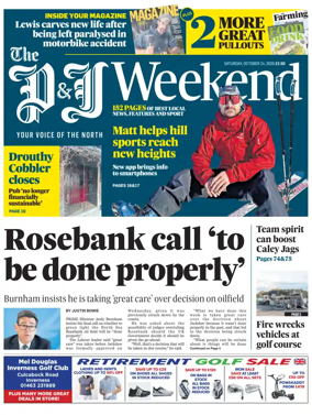 Cover of The Press and Journal (Inverness Highlands and Islands)