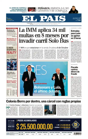 Cover of El Pais (Uruguay)