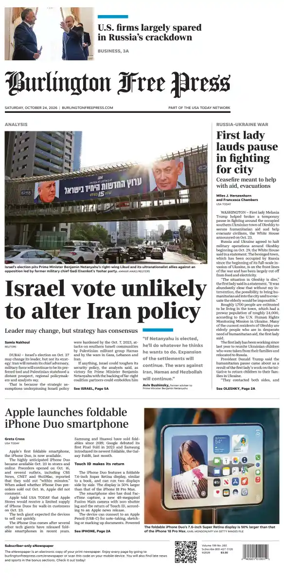Cover of Burlington Free Press